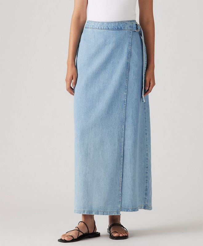 Falda Column Wrap Skirt Para Mujer