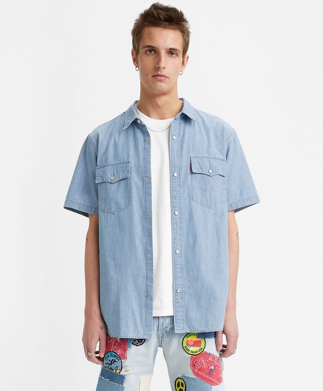 Camisa Manga Corta SS Relaxed Fit Western Para Hombre