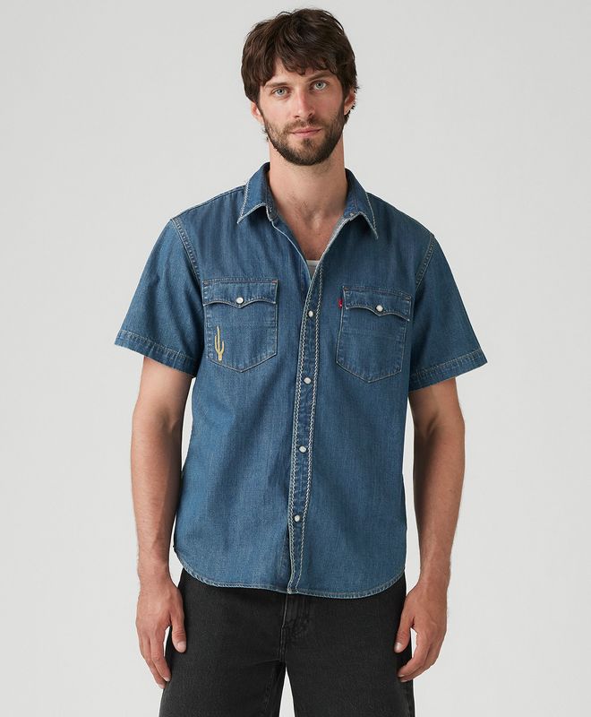 Camisa Manga Corta SS Relaxed Fit Western Para Hombre