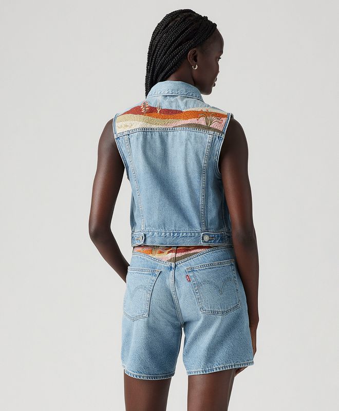 Chaleco Embroidered Xs Vest Para Mujer