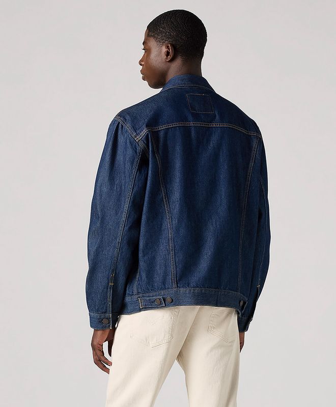 Chaqueta Relaxed Fit Trucker Para Hombre