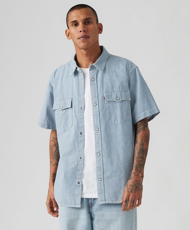 Camisa Manga Corta SS Relaxed Fit Western Para Hombre