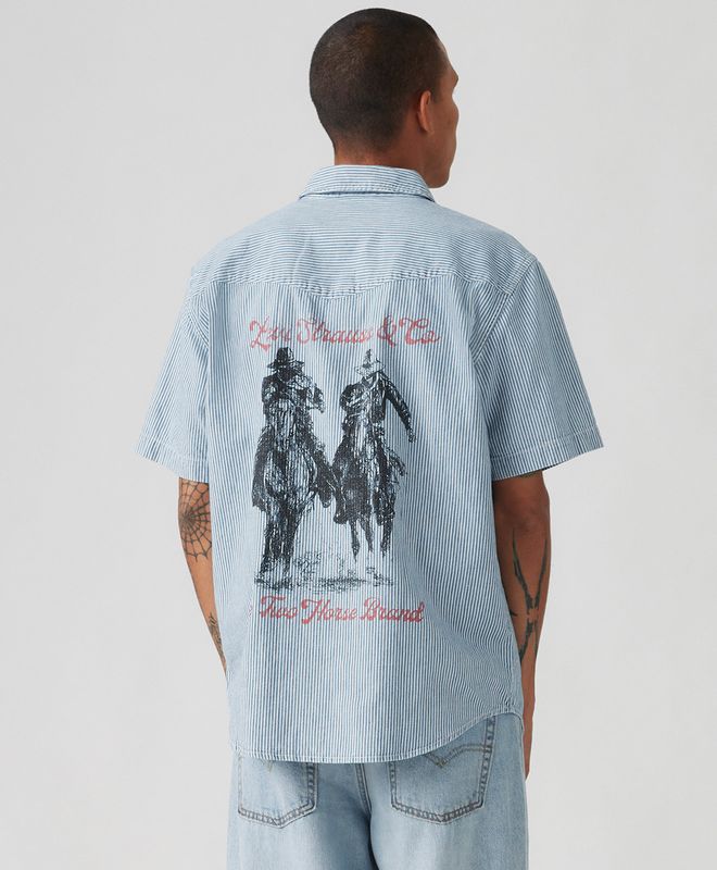 Camisa Manga Corta SS Relaxed Fit Western Para Hombre