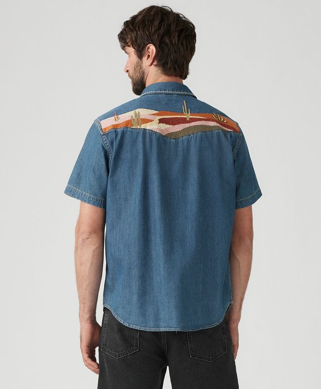Camisa Manga Corta SS Relaxed Fit Western Para Hombre
