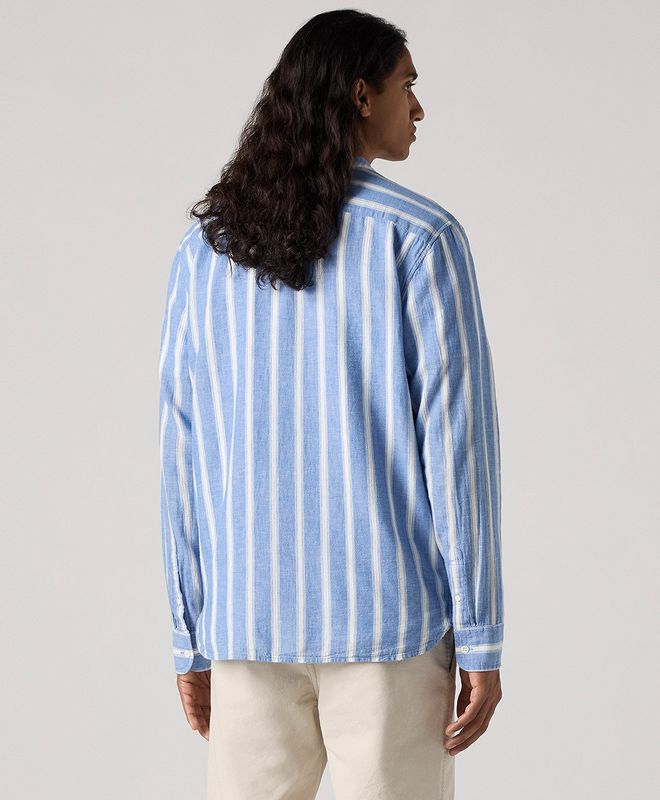 Camisa Manga Larga Banded Collar 1 Pkt Para Hombre