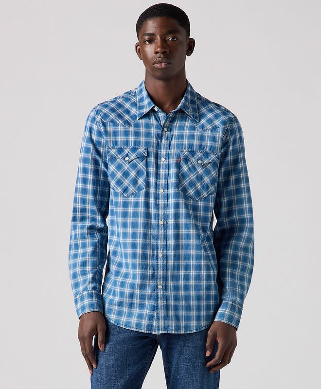 Camisa Manga Larga Classic Western Standard Para Hombre
