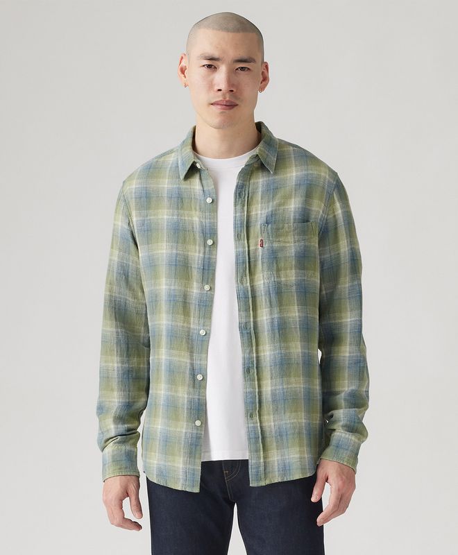 Camisa Manga Larga Sunset 1 Pocket Standard Para Hombre