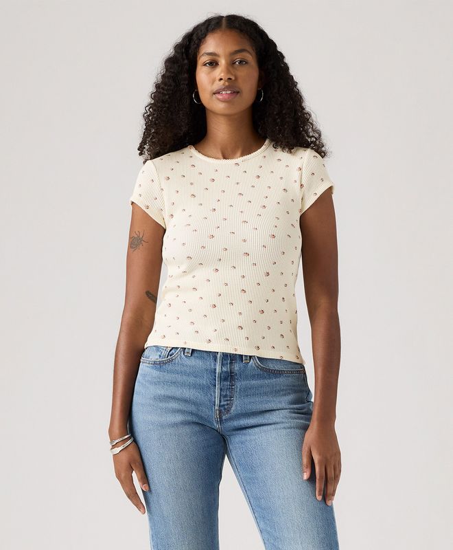 Camiseta Manga Corta Waffle Levi’s® Para Mujer