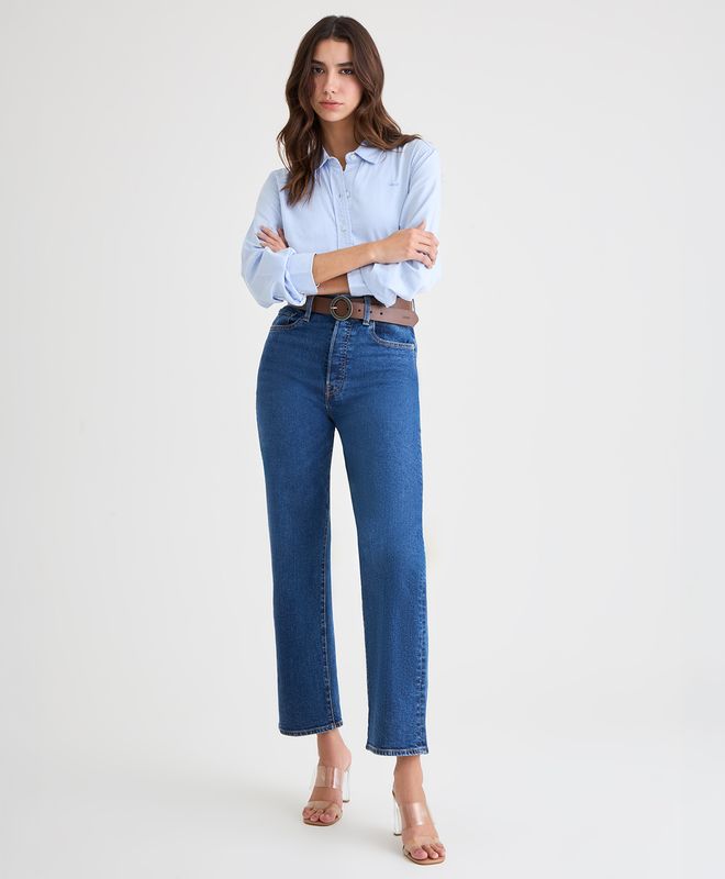 Jeans Ribcage Straight Ankle Levi’s® Para Mujer