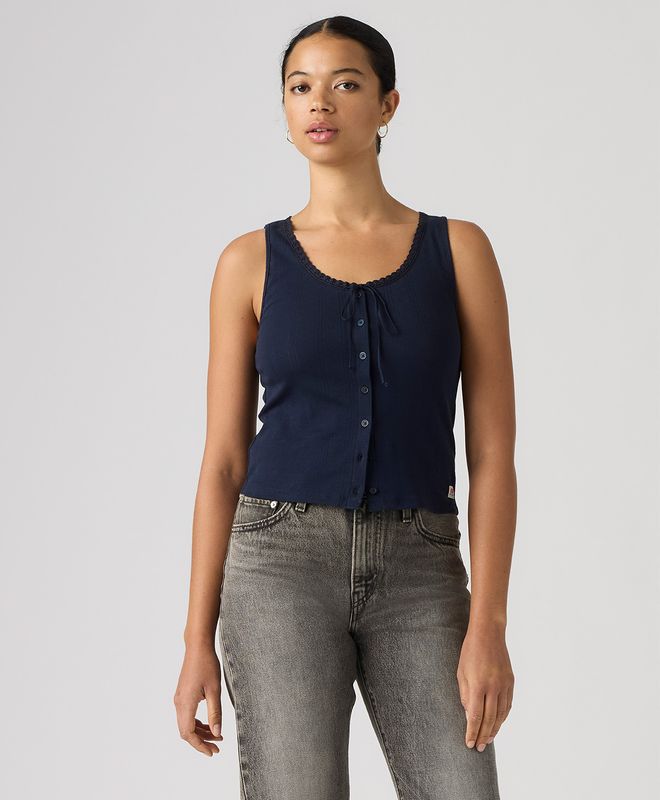 Camiseta Dry Goods Pointelle Lace Tank Levi's® Para Mujer