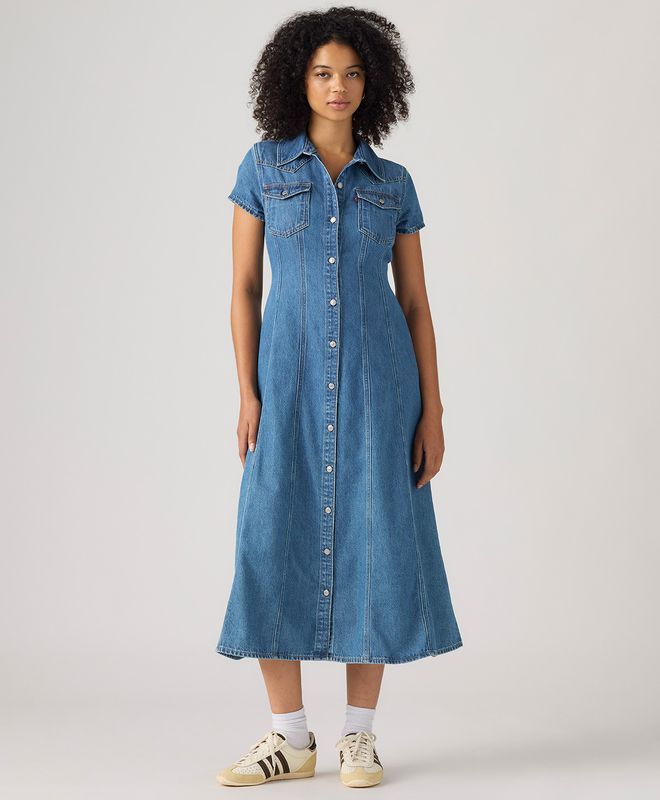 Vestido Manga Corta Fit And Flare Western Levi's® Para Mujer